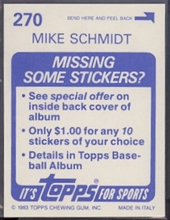 1983 Topps Stickers